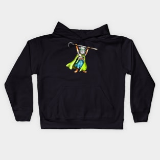 Fighter cat ready for battle Kids Hoodie